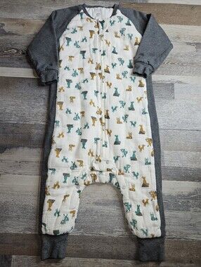 Nest Designs Raglan Bamboo Long Sleeve Sleep Suit TOG 2.5 Fox Forest Print 18m